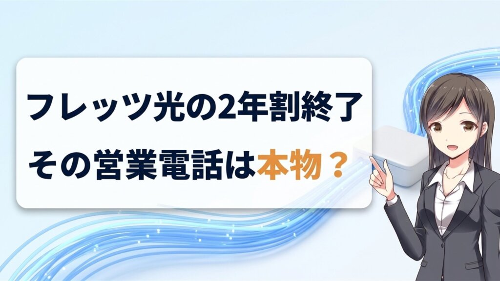 フレッツ光の2年割終了の営業電話は本物？見分け方と対処法