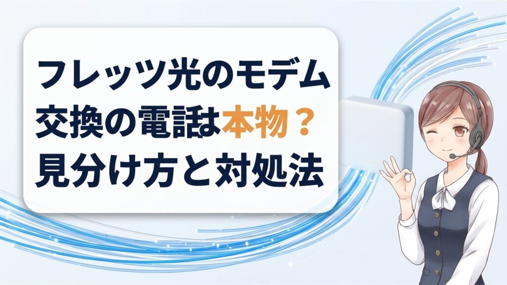 フレッツ光のモデム交換の電話は本物？見分け方と対処法