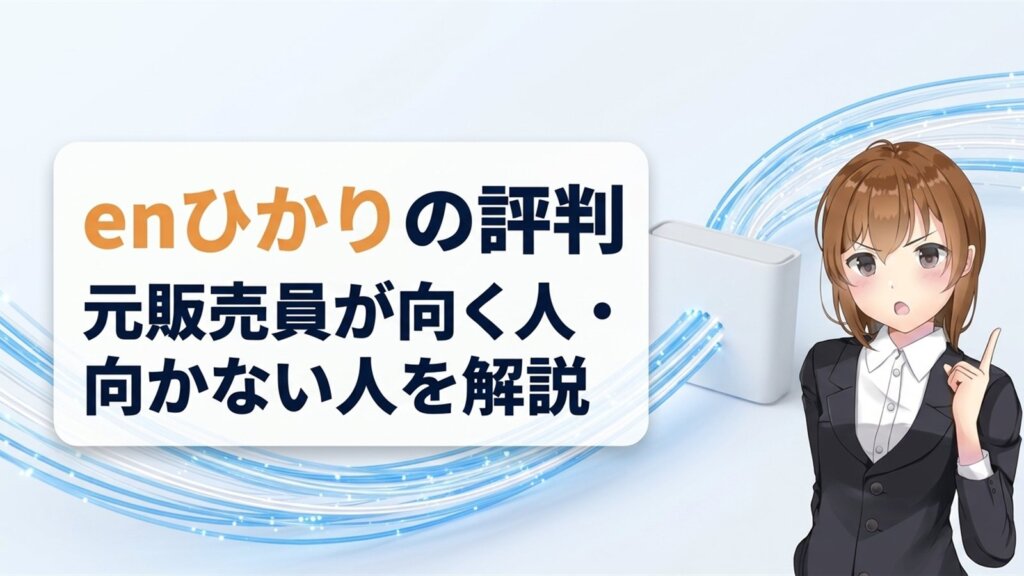 enひかりの評判｜元販売員が向く人・向かない人を解説