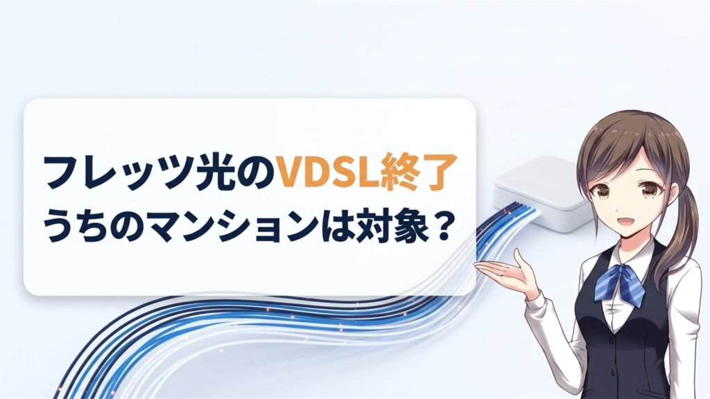 フレッツ光のVDSL終了｜うちのマンションは対象？