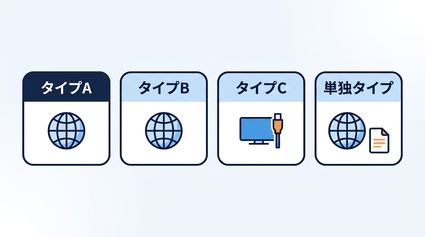ドコモ光1ギガのタイプA・タイプB・タイプC・単独タイプ
