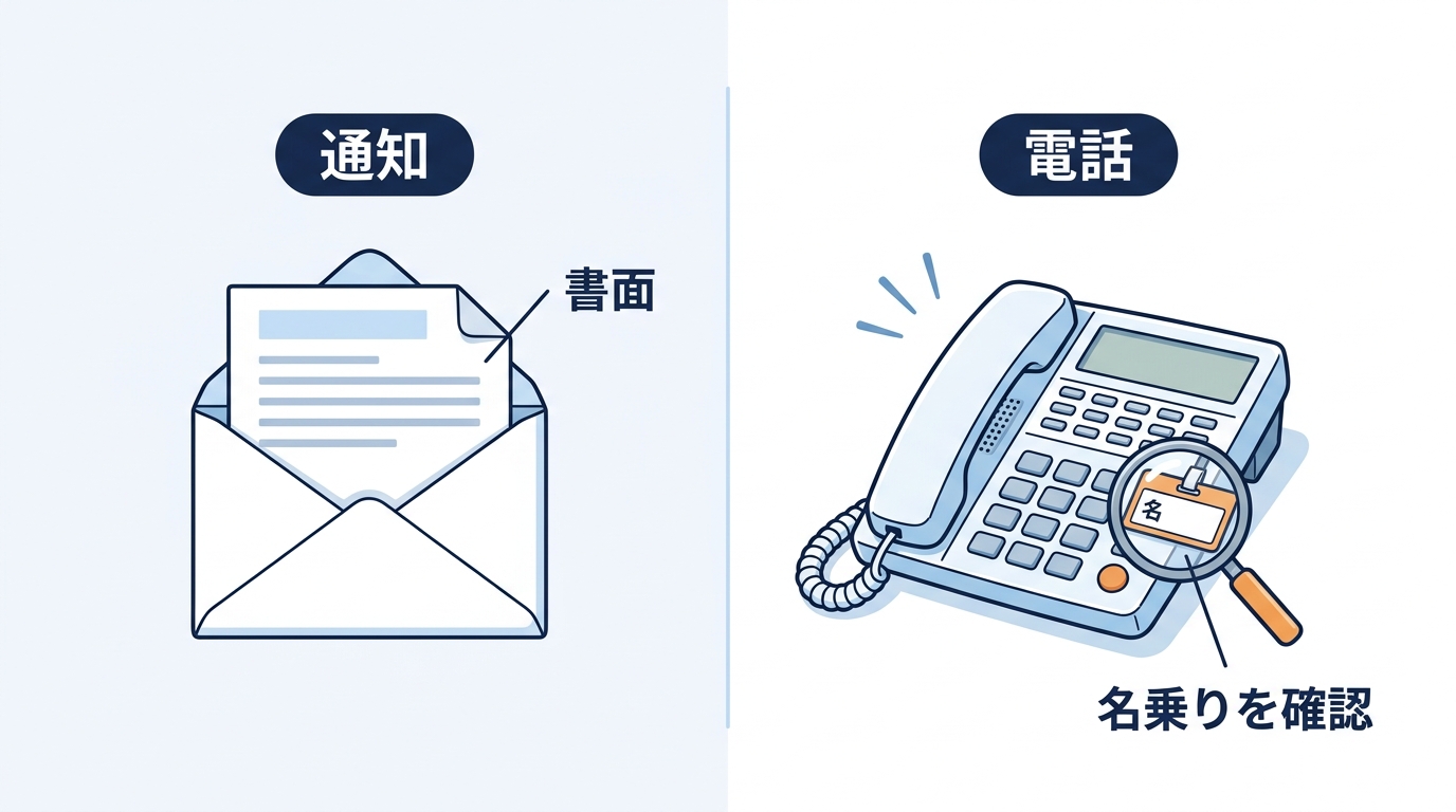 フレッツ光の2年割終了の通知（書面）と営業電話（名乗りを確認）の違い