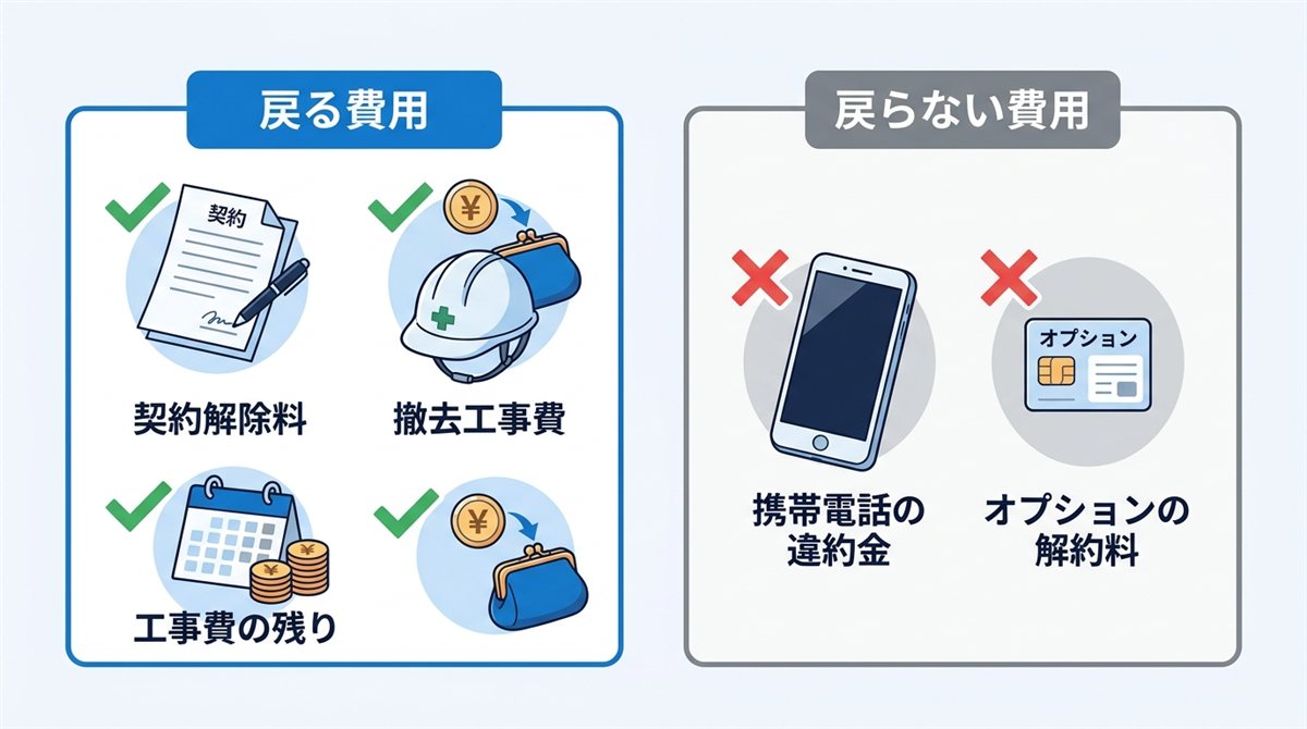 あんしん乗り換えキャンペーンで戻る費用と戻らない費用
