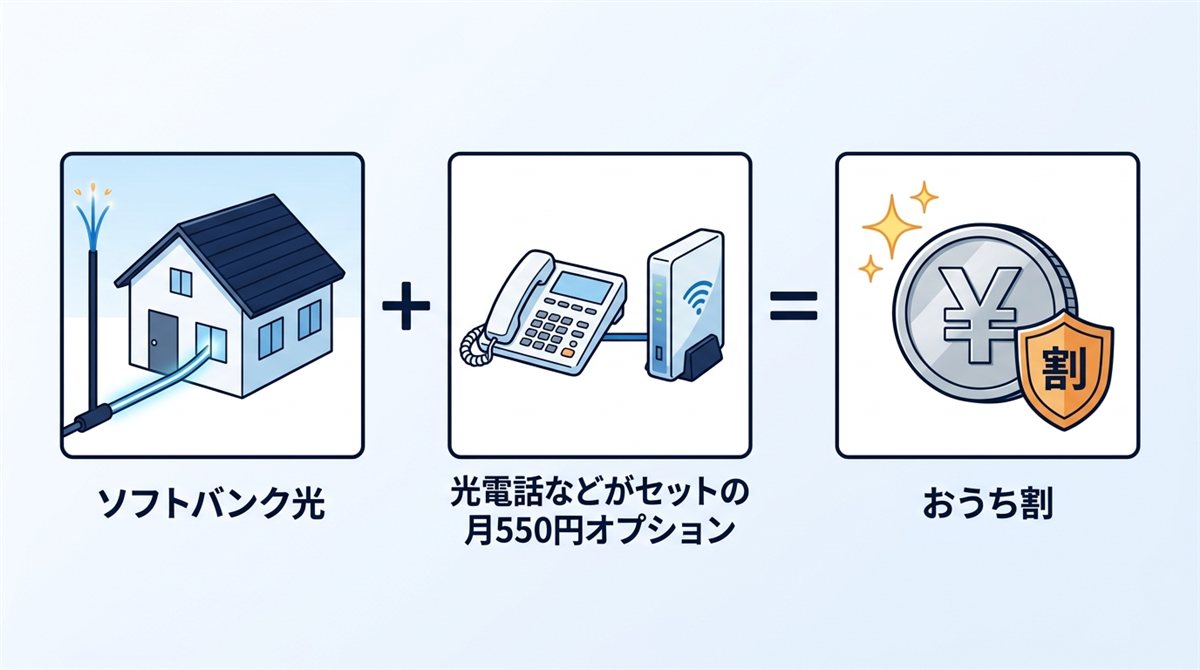 ソフトバンク光でおうち割を受ける条件