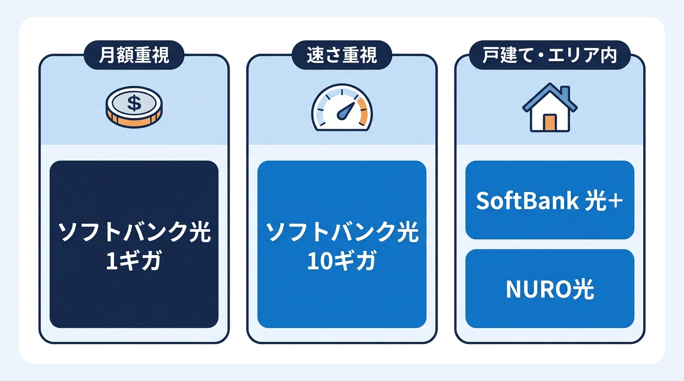 ソフトバンク・ワイモバイルのスマホの人の光回線の選び方