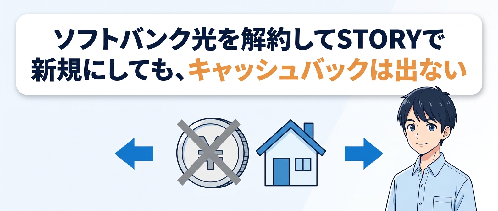 ソフトバンク光を解約してSTORYで新規にしてもキャッシュバックは出ない