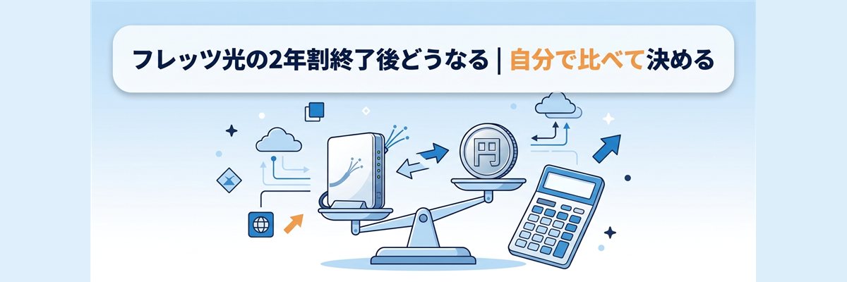 フレッツ光の2年割終了後どうなる｜続けるか替えるかを自分で比べて決める