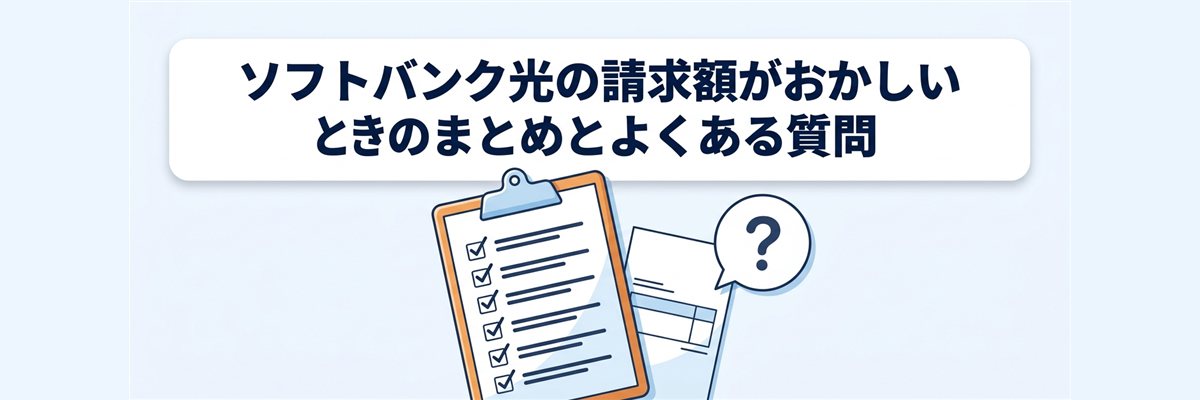 ソフトバンク光の請求額がおかしいときのまとめとよくある質問