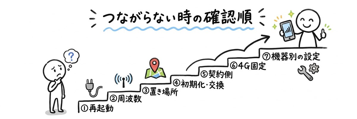 つながらない時の確認順